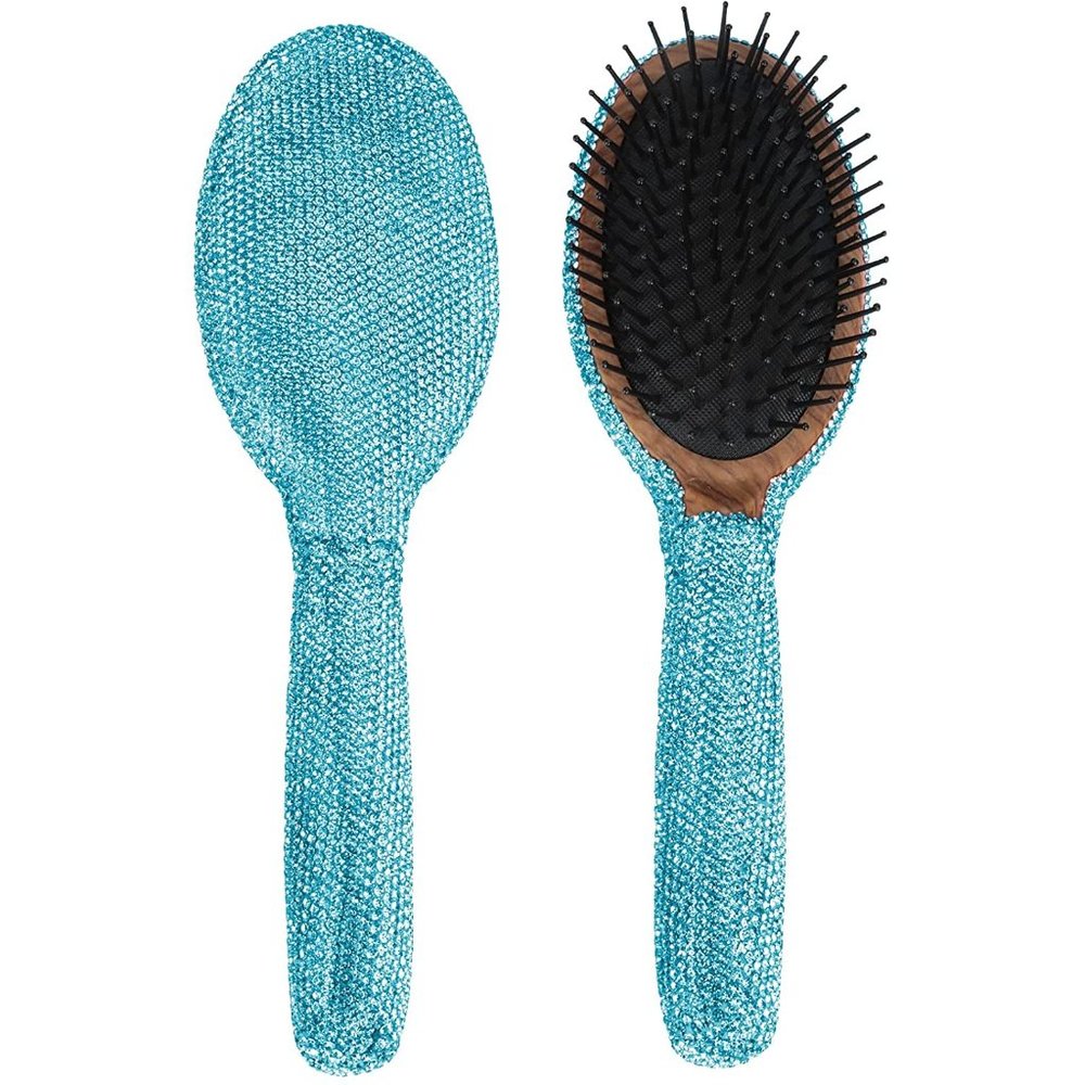 NWT Sparkling Bling Swarovski Rhinestone Crystal Hair Brush + FREE Gift! - Picture 5 of 15